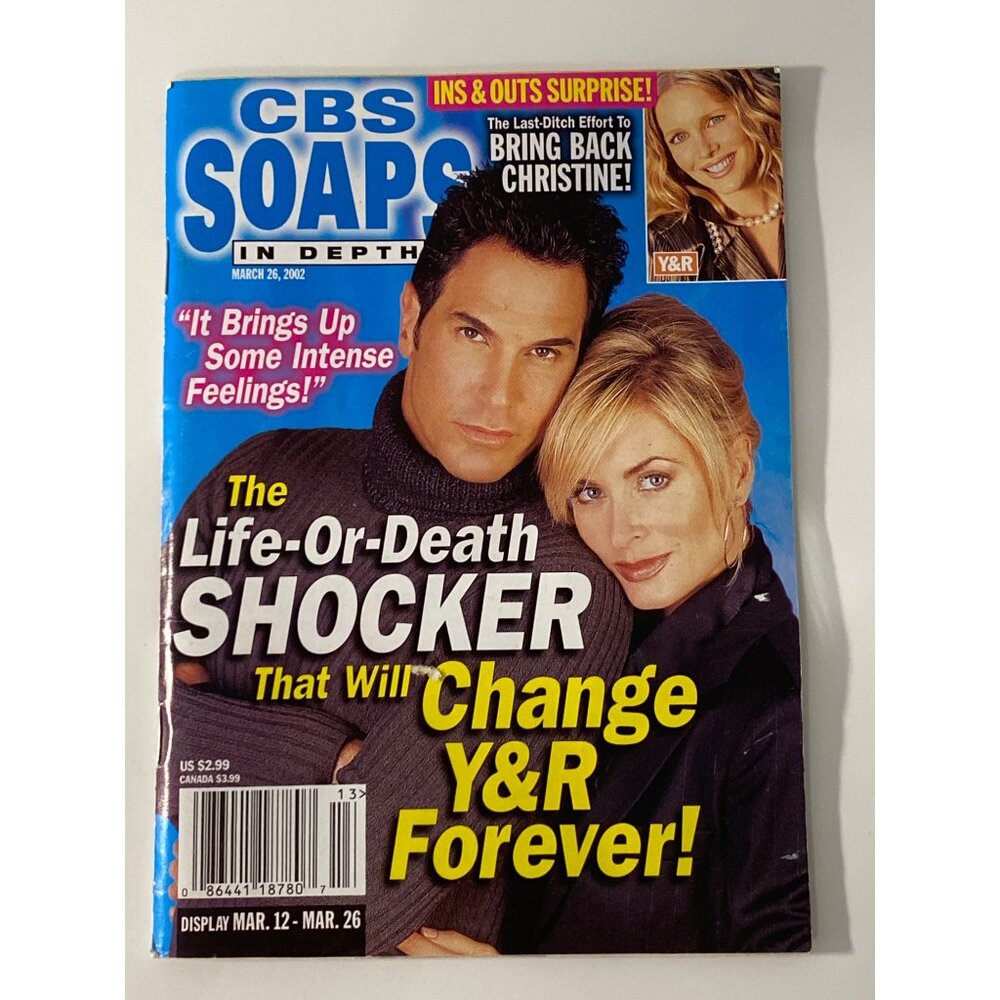 CBS Soaps In Depth EILEEN DAVIDSON DON DIAMONT March 26 2002 Magazine Vintage